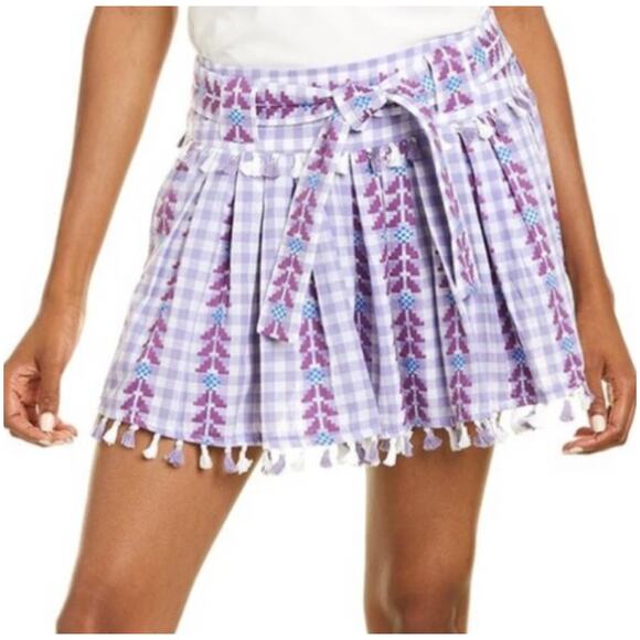 Dodo Bar Or Ariana Purple Mini Skirt M retail $250 - Picture 2 of 12